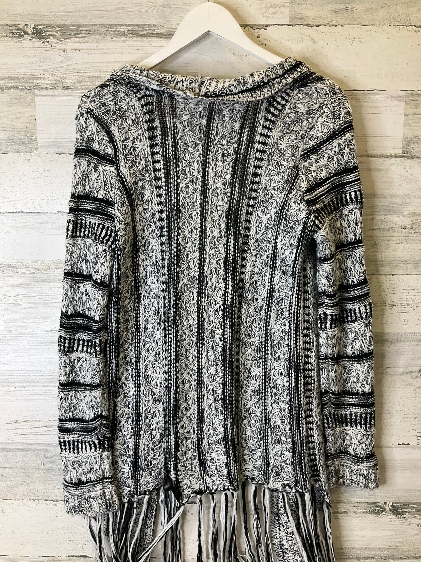 Sweater Cardigan By Xhilaration In Black & White, Size: M