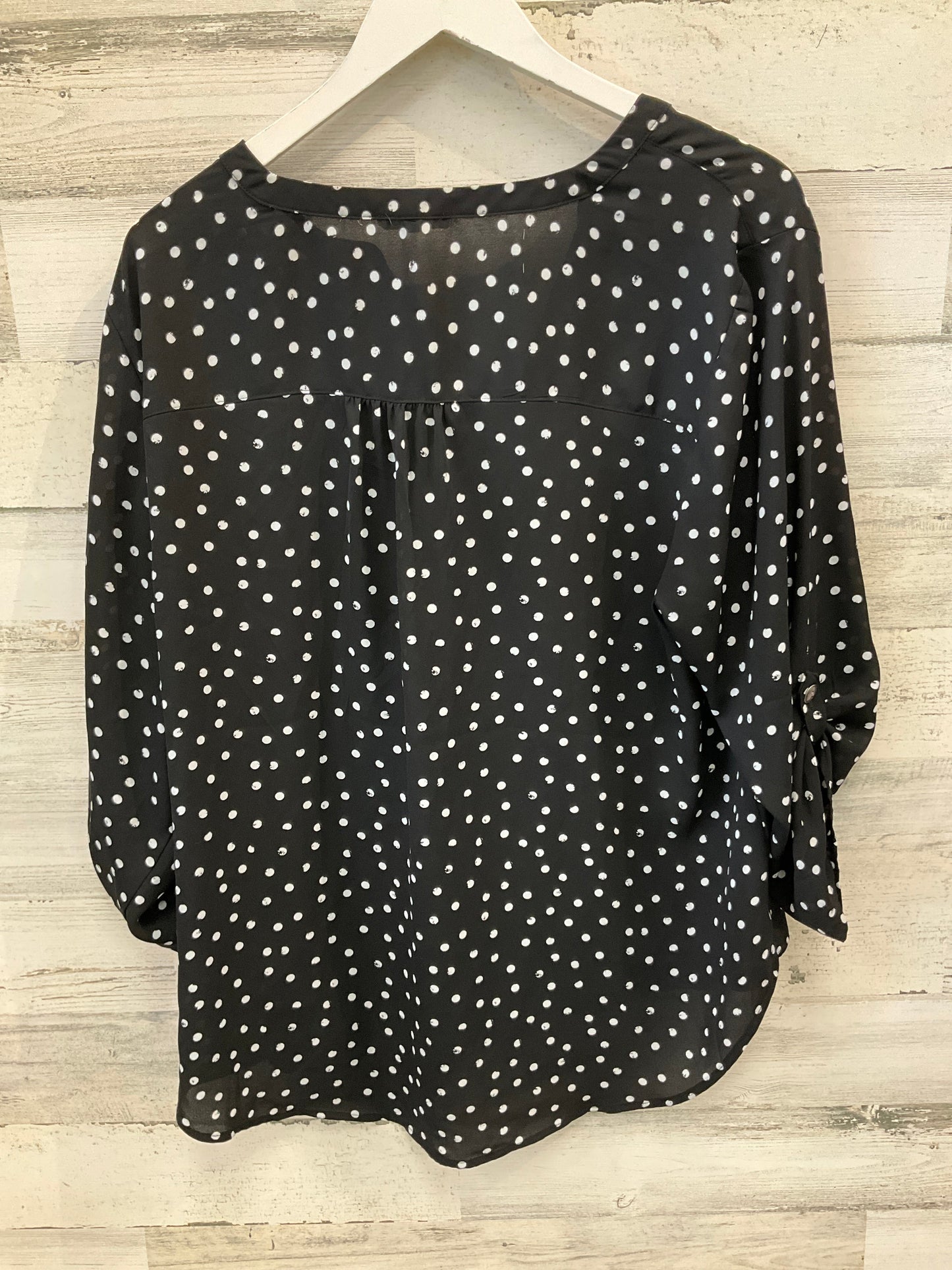 Top 3/4 Sleeve By Maurices In Black & White, Size: Xxl