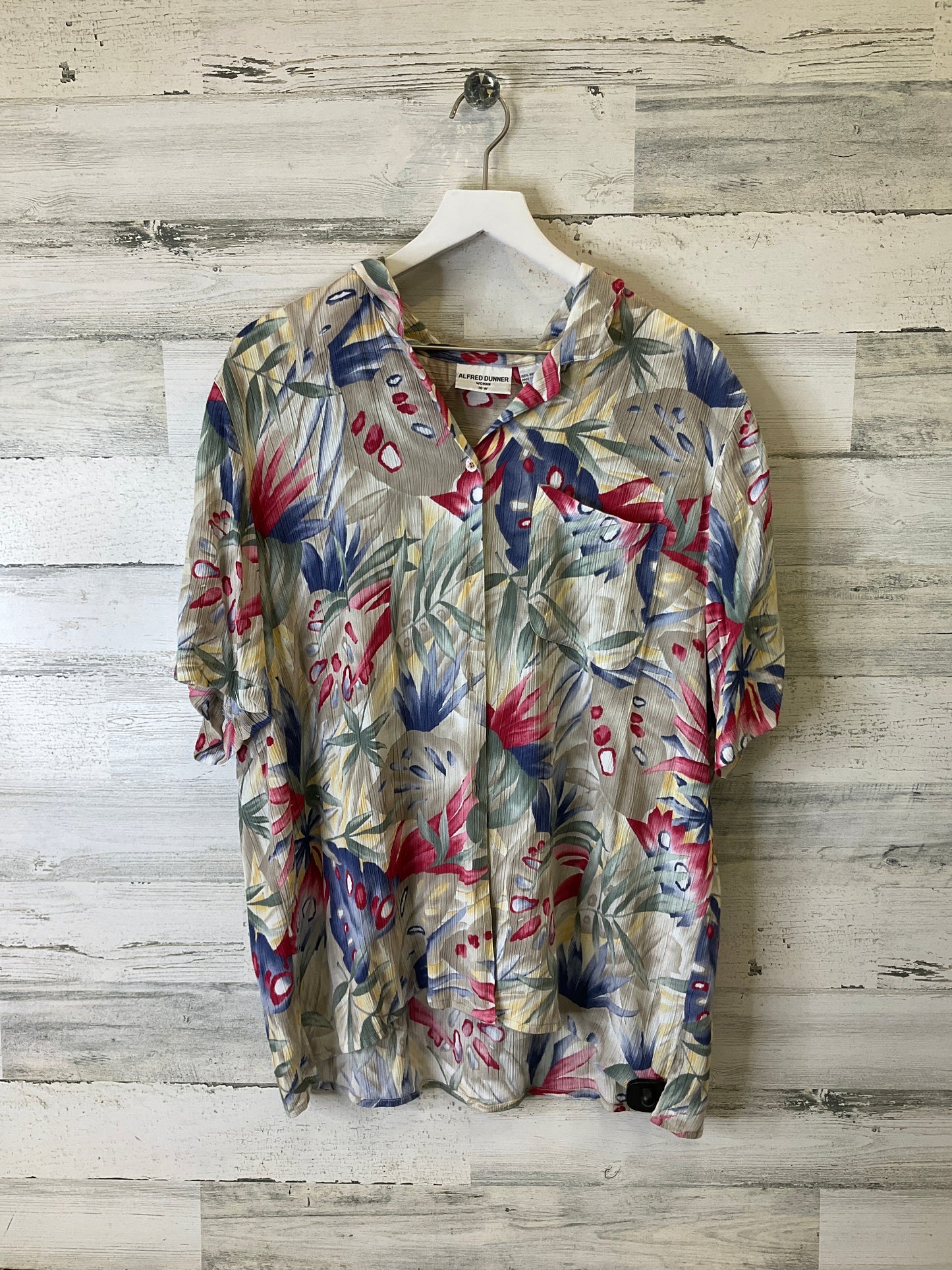 Top Short Sleeve By Alfred Dunner In Multi-colored, Size: 1x