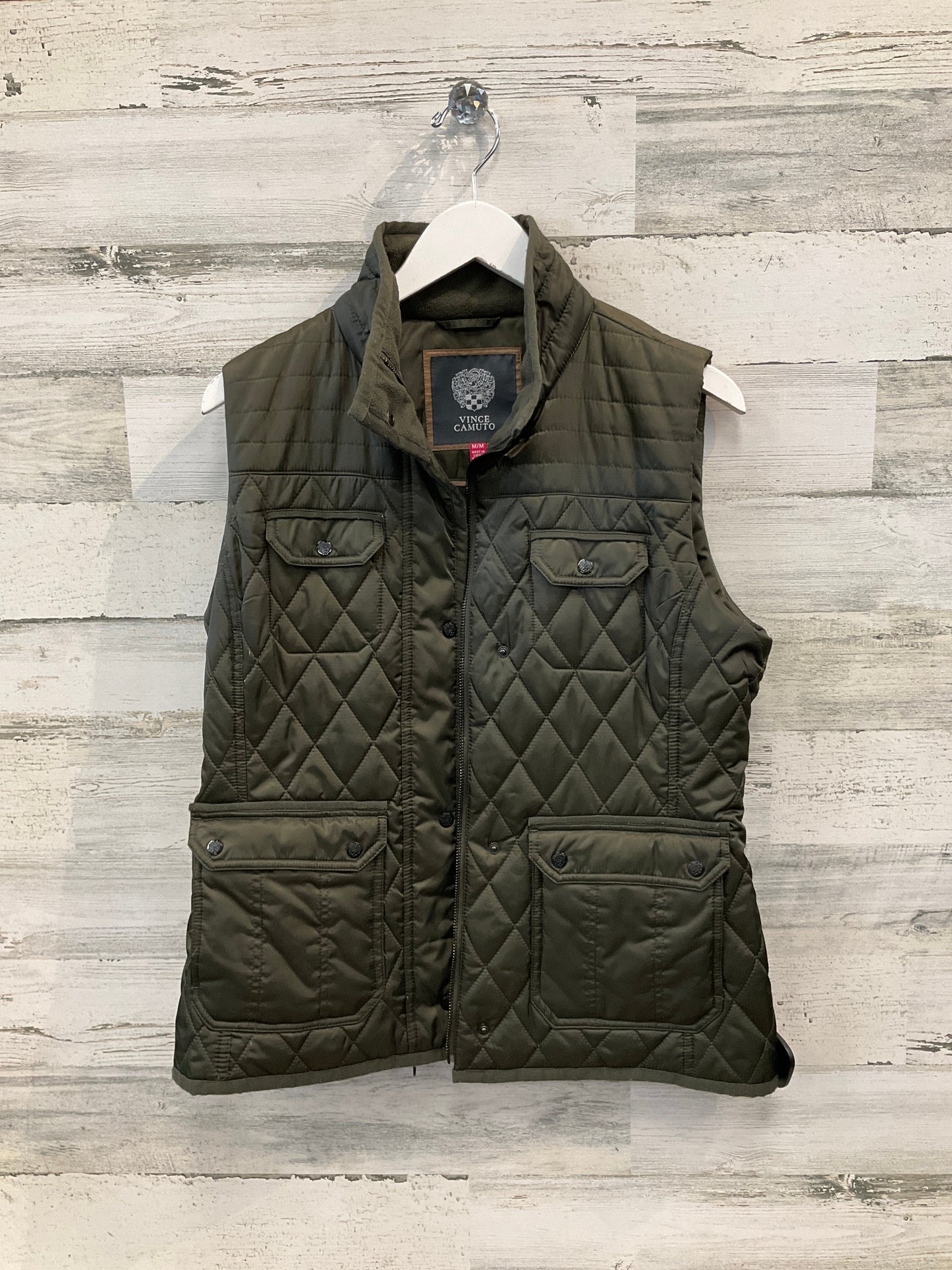 Vest Puffer & Quilted By Vince Camuto In Green, Size: M