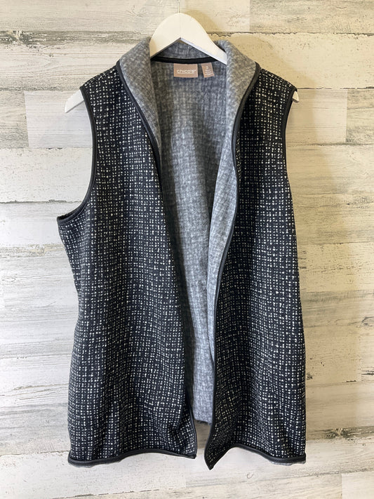 Vest Fleece By Chicos In Grey, Size: Xl