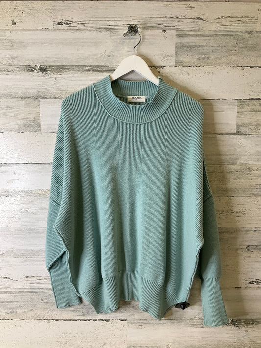 Sweater By Zenana Outfitters In Blue, Size: Xs