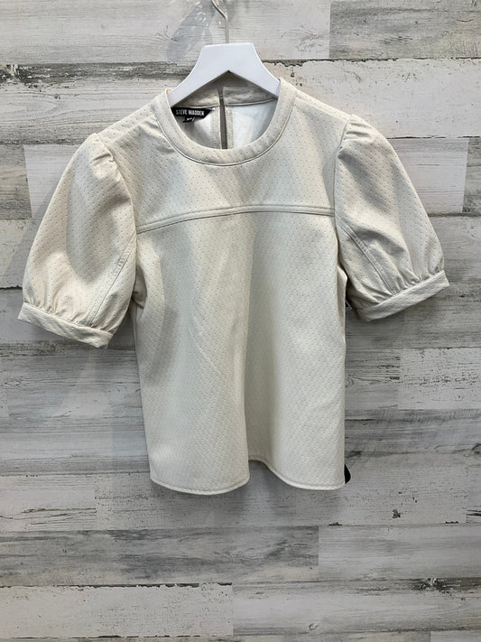 Top Short Sleeve By Steve Madden In Cream, Size: Xs