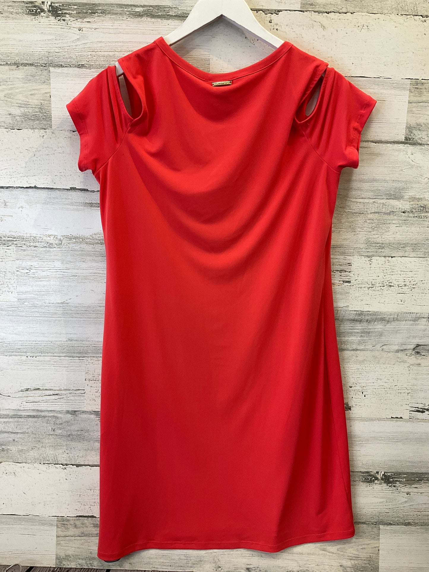 Dress Casual Midi By Michael By Michael Kors In Coral, Size: L