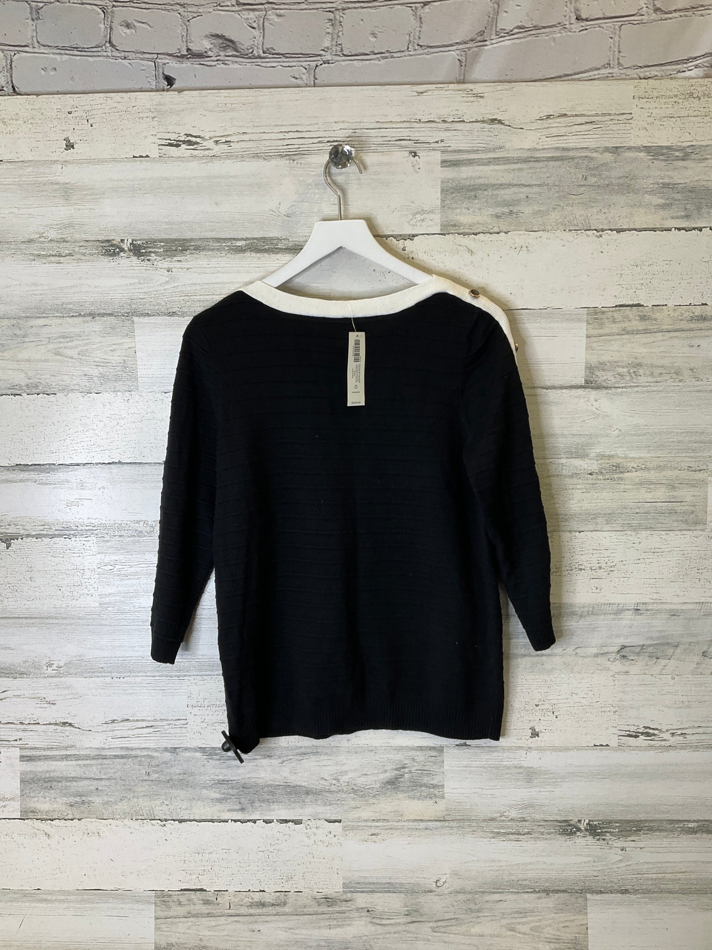 Sweater By Chicos In Black & White, Size: S