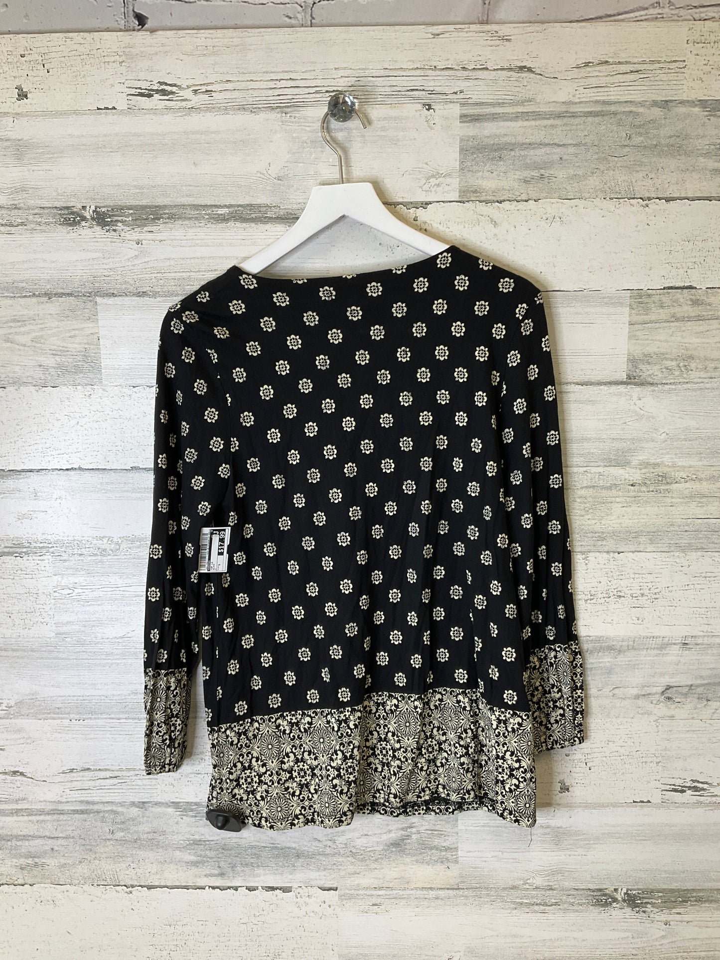 Top Long Sleeve By Chicos In Black, Size: S