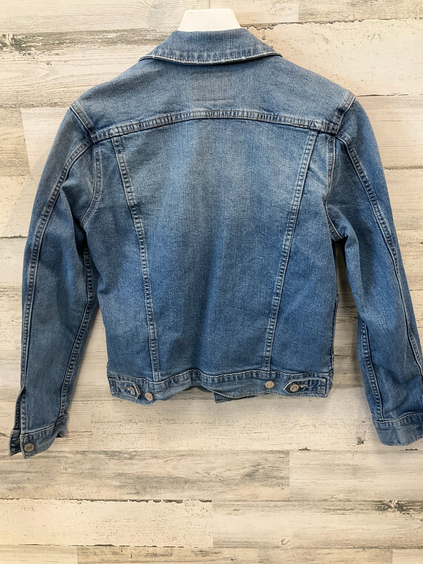 Jacket Denim By Lucky Brand In Blue Denim, Size: M