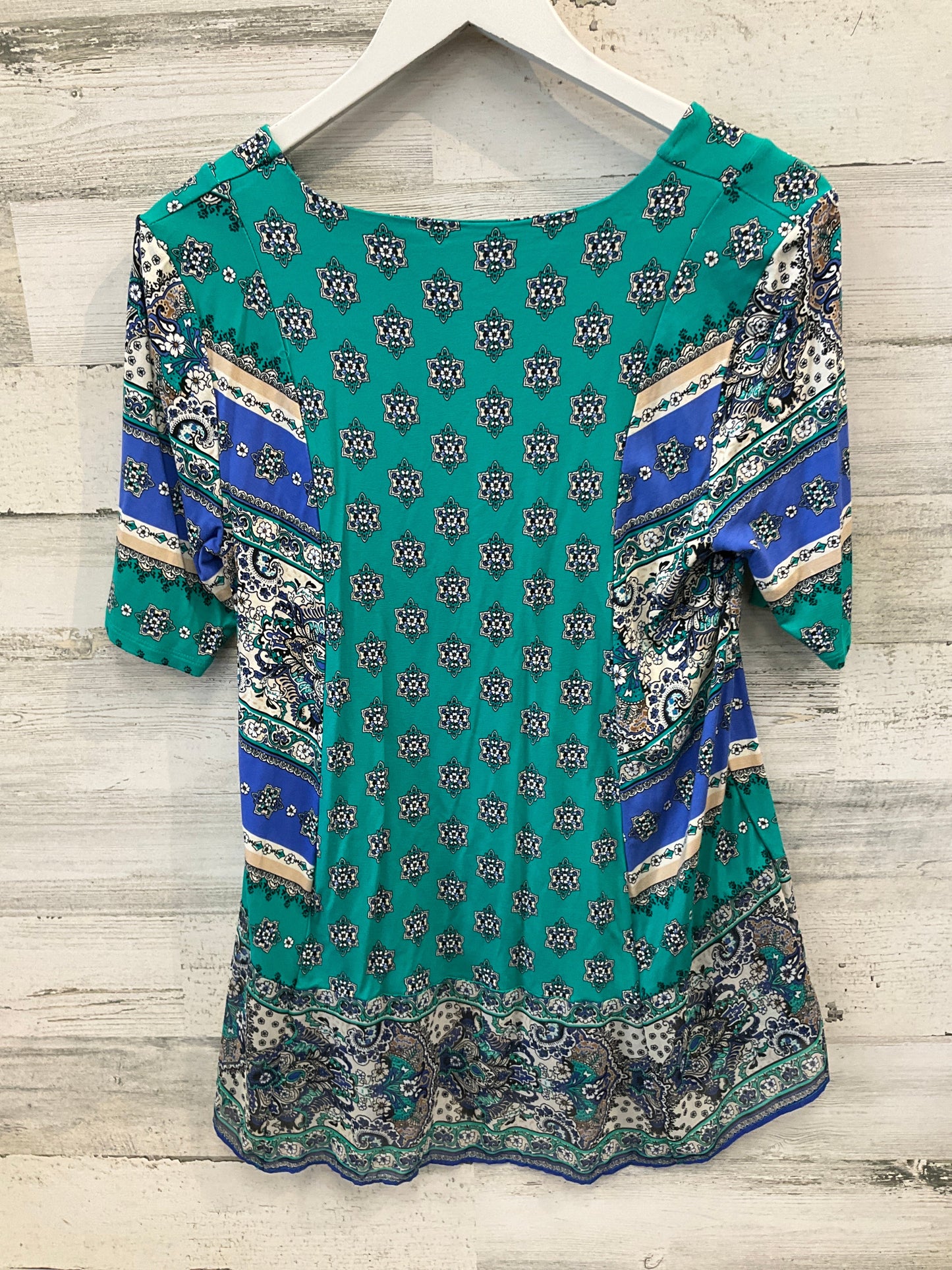 Top Short Sleeve By Chicos In Teal, Size: S