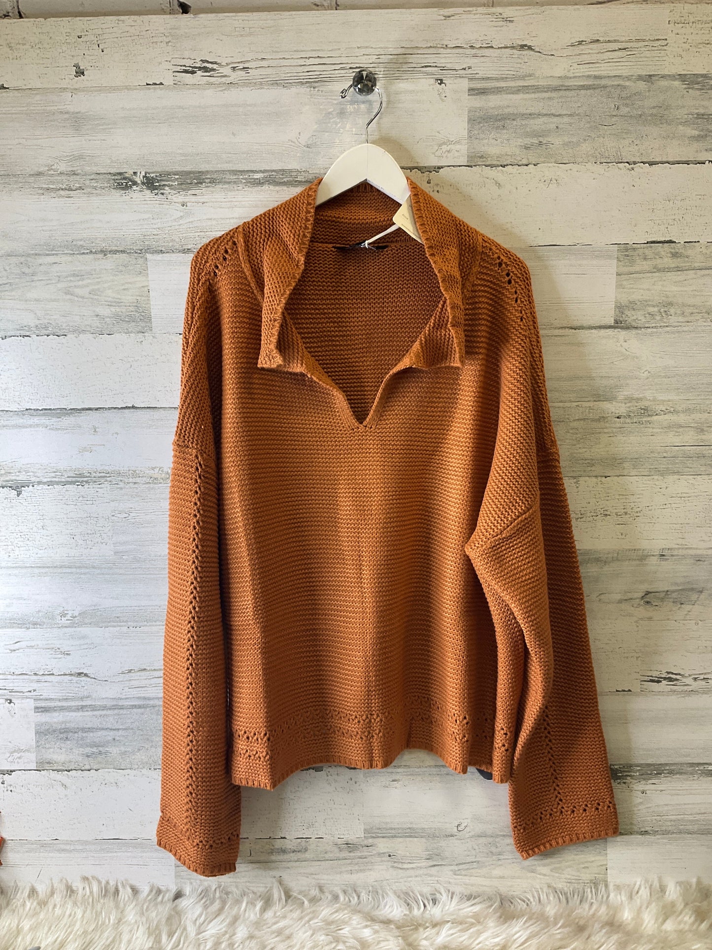 Sweater By Davi & Dani In Orange, Size: 2x