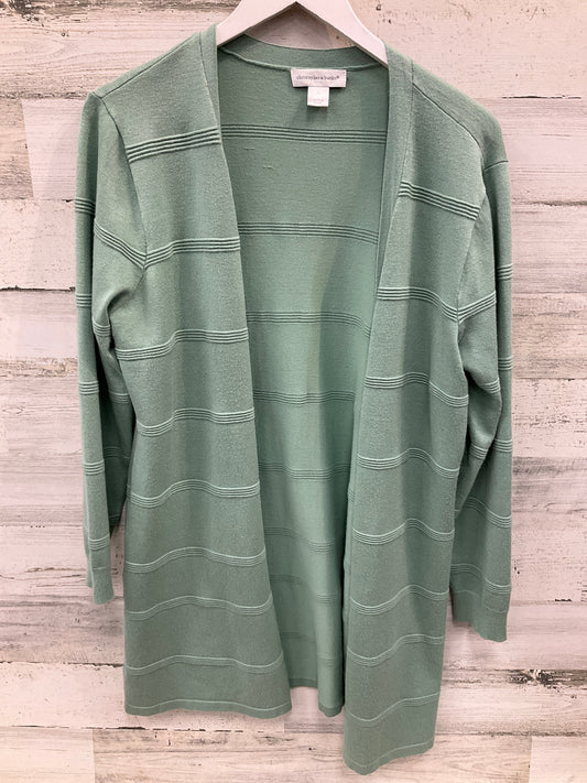 Sweater Cardigan By Christopher And Banks In Green, Size: L