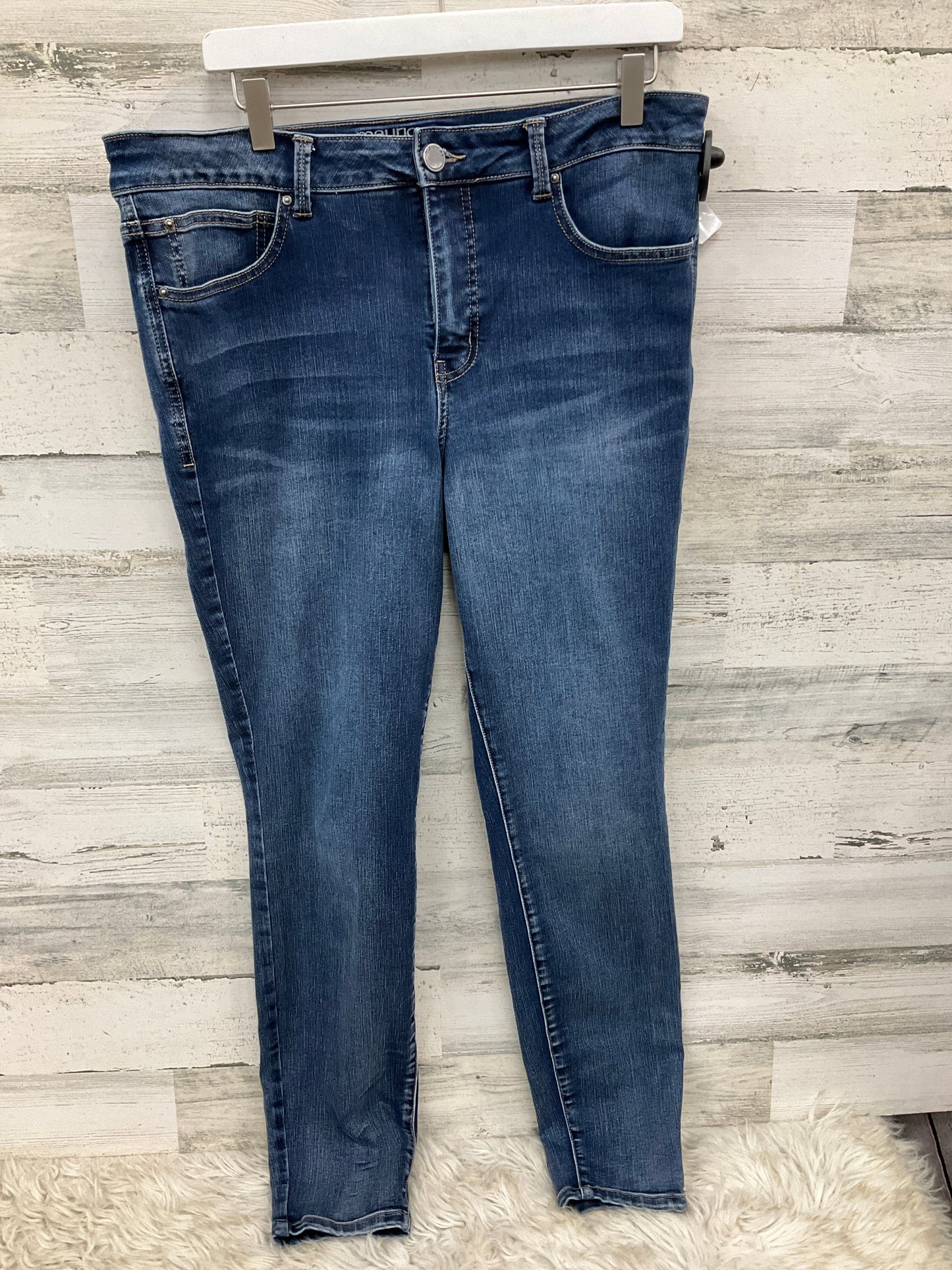 Jeans Straight By Maurices In Blue Denim, Size: 14