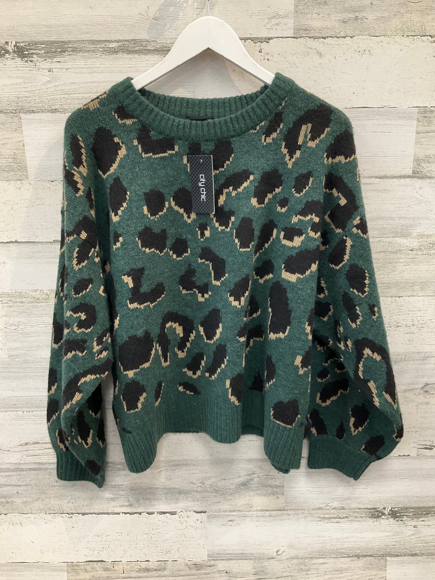 Sweater By City Chic In Green, Size: M