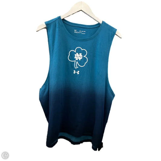 Athletic Top Short Sleeve By Under Armour In Tie Dye Print, Size: 2x