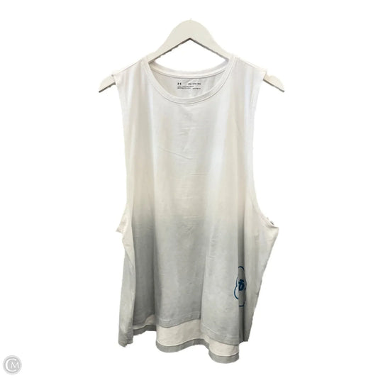 Athletic Top Short Sleeve By Under Armour In White, Size: 2x