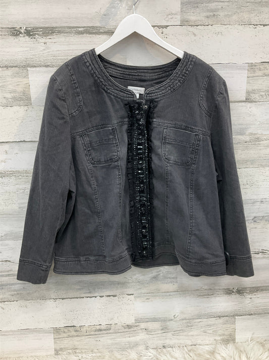 Jacket Denim By Cj Banks In Black Denim, Size: 2x