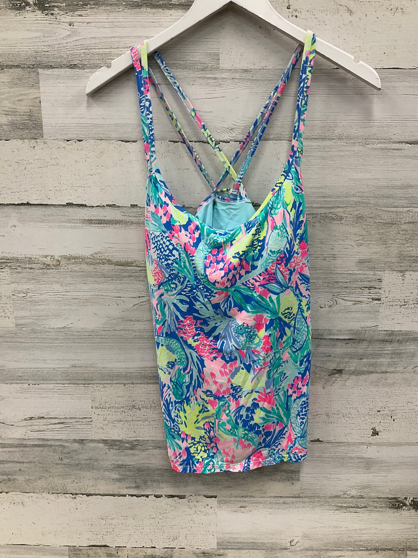 Athletic Tank Top By Lilly Pulitzer In Blue & Pink, Size: Xl