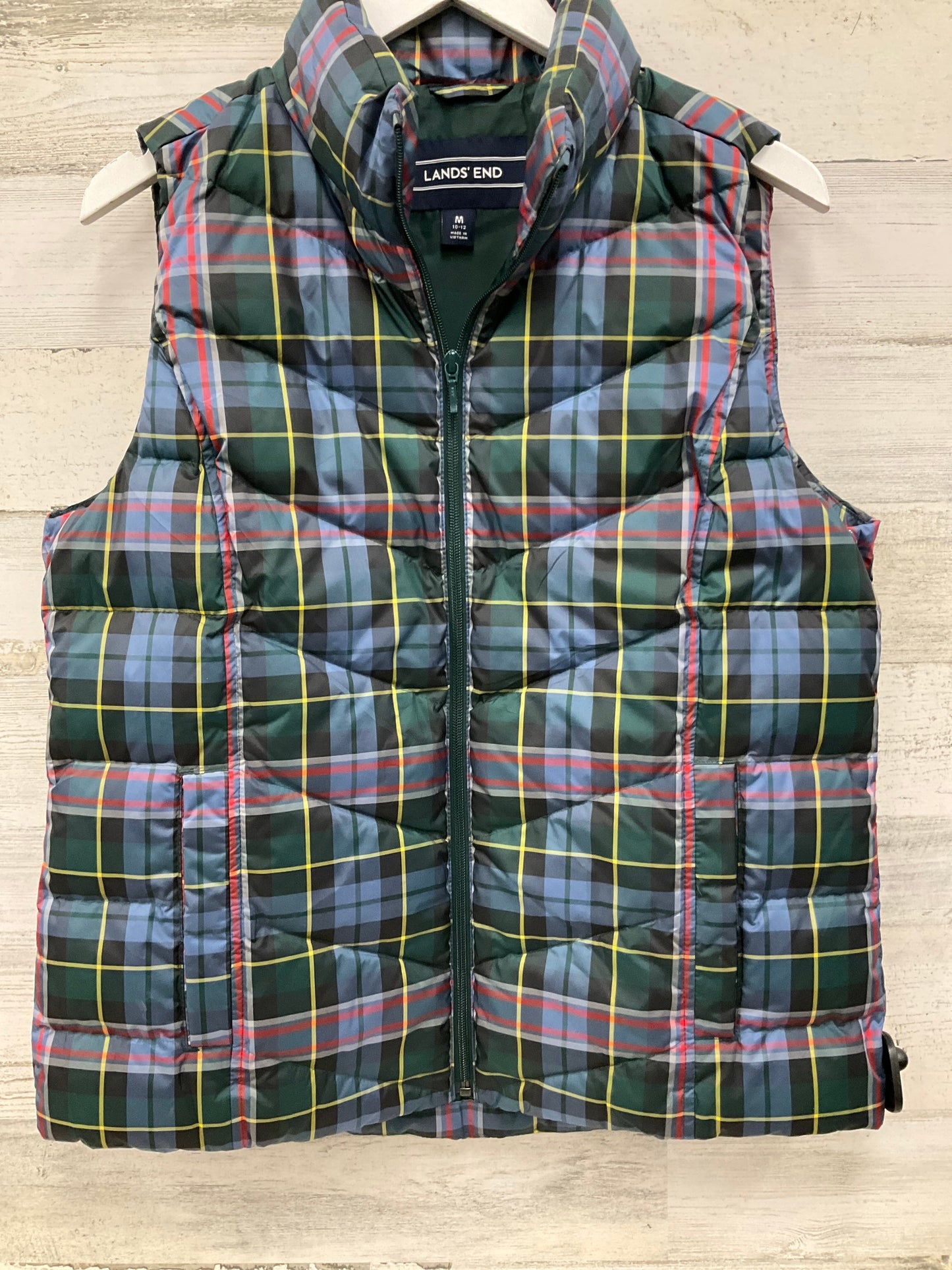 Vest Puffer & Quilted By Lands End In Multi-colored, Size: M