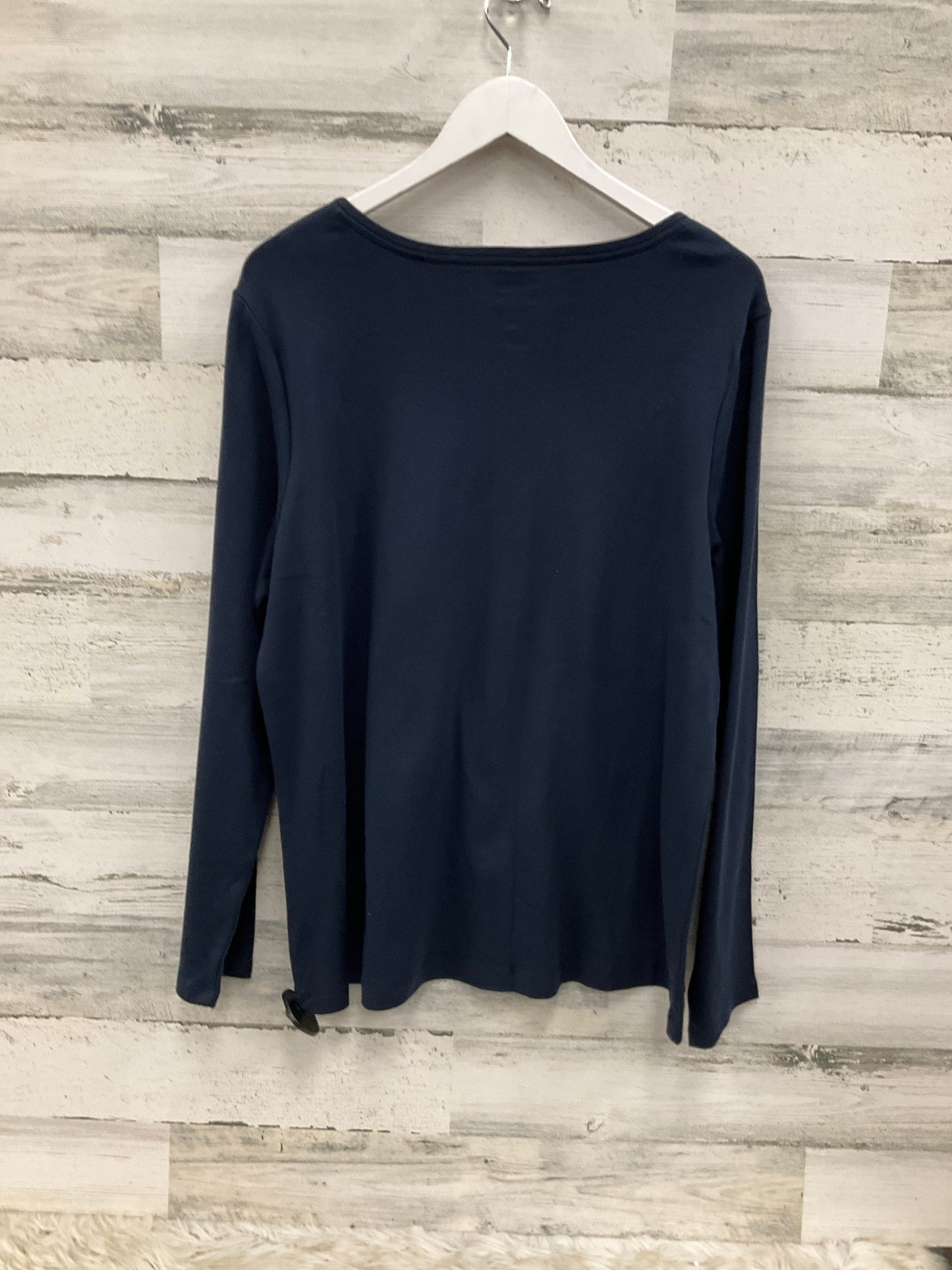 Top Long Sleeve By Croft And Barrow In Navy, Size: Xl