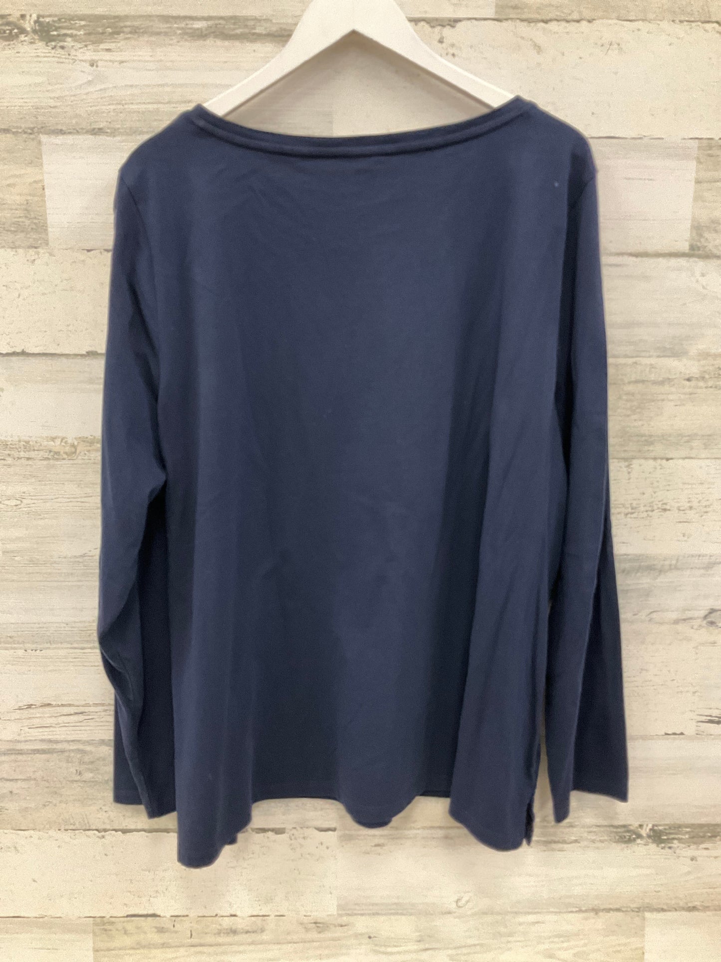 Top Long Sleeve By Talbots In Navy, Size: 3x