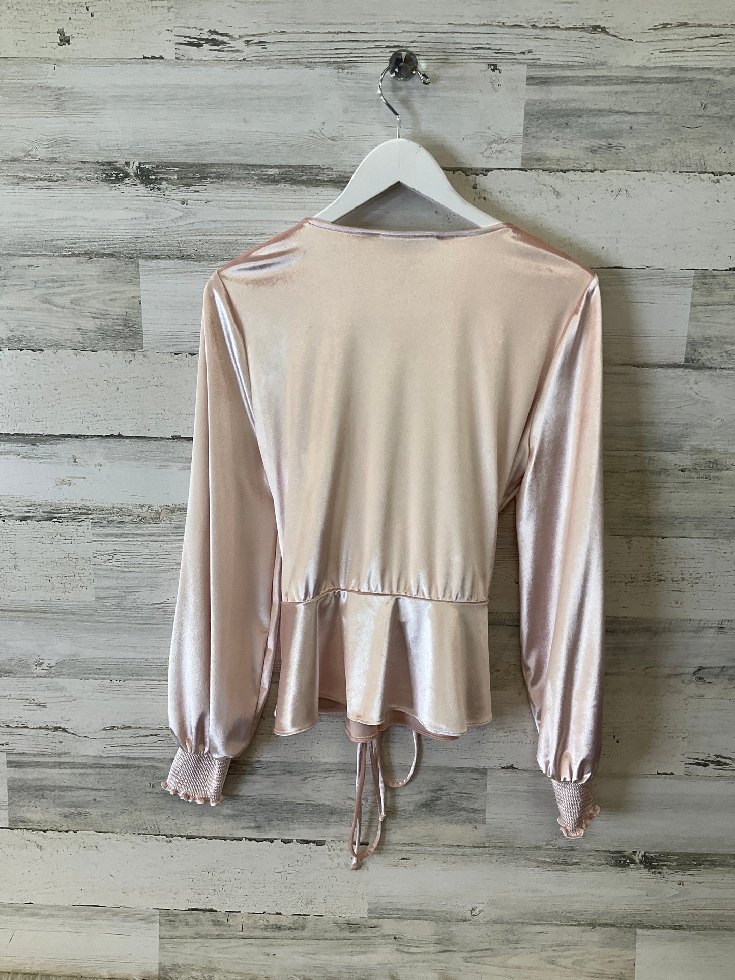 Top Long Sleeve By White House Black Market In Pink, Size: M