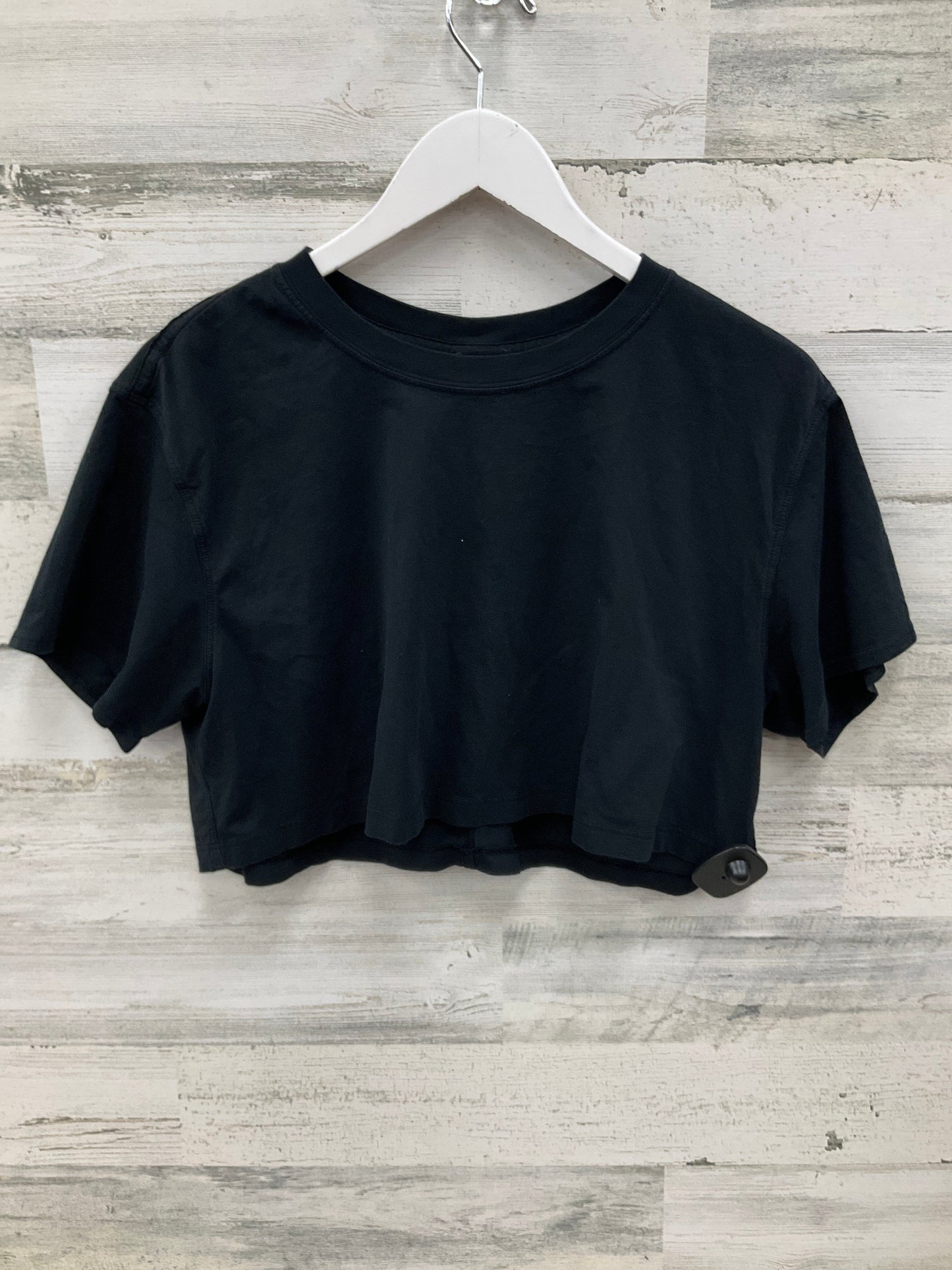 Athletic Top Short Sleeve By Lululemon In Black, Size: 8