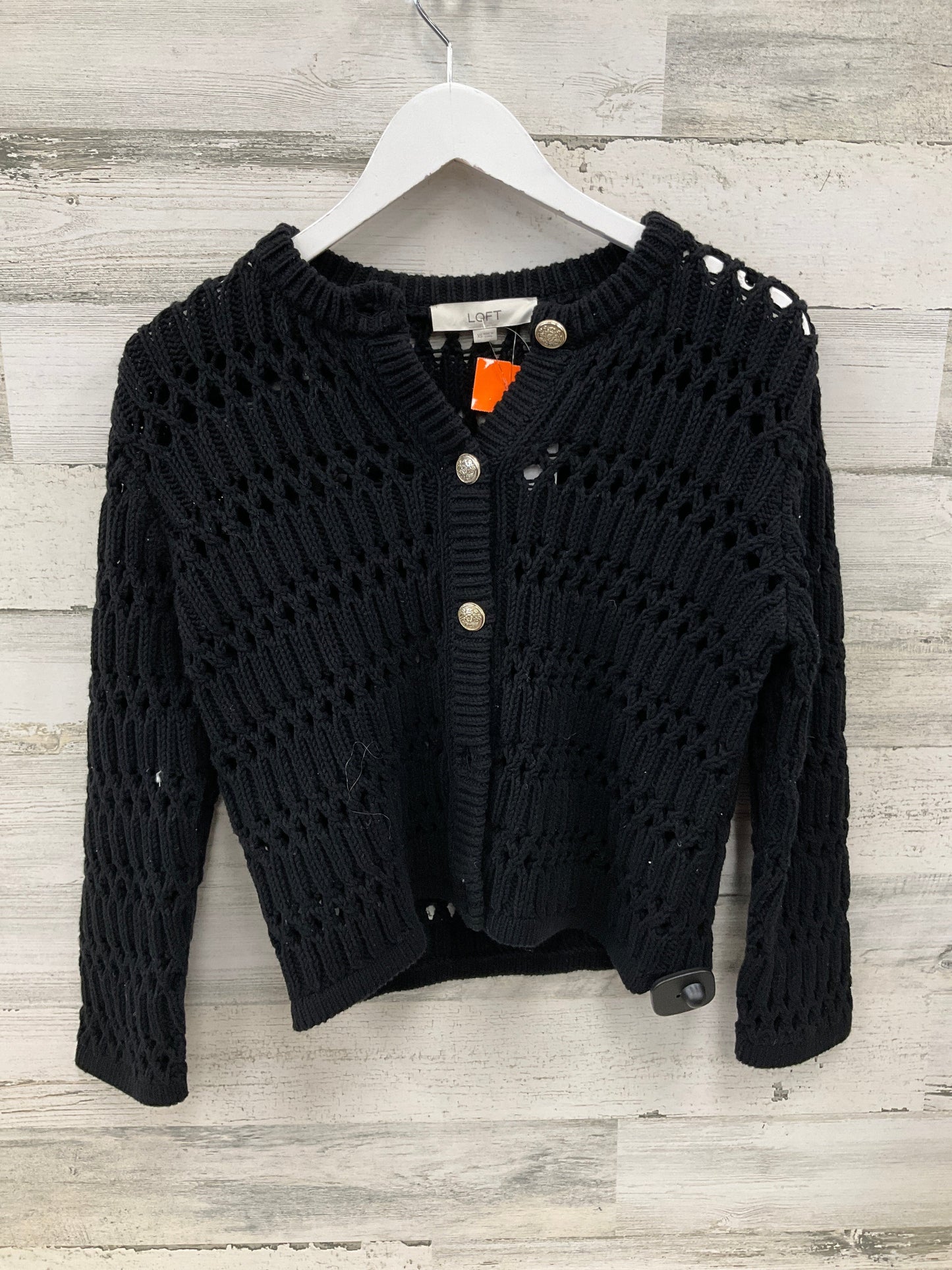 Sweater Cardigan By Loft In Black, Size: Xs