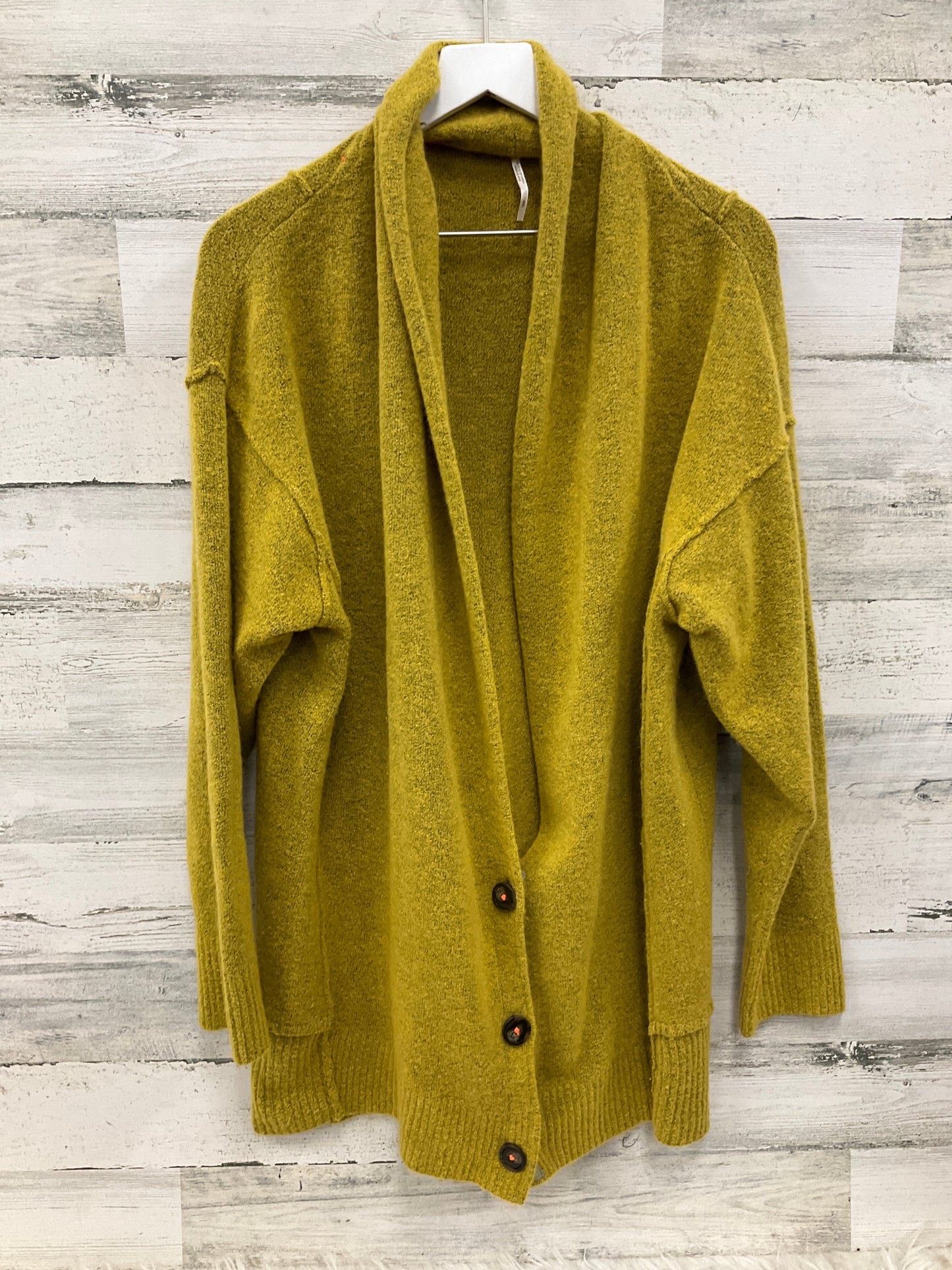 Sweater Cardigan By Free People In Yellow, Size: S