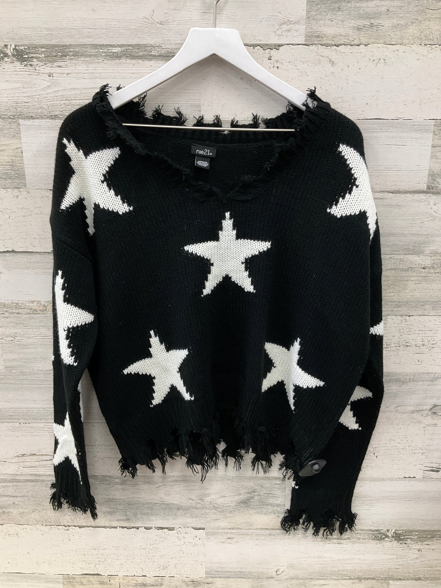 Sweater By Rue 21 In Black & White, Size: M