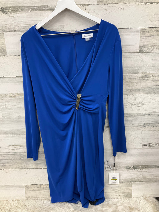 Dress Work By Calvin Klein In Blue, Size: Xl