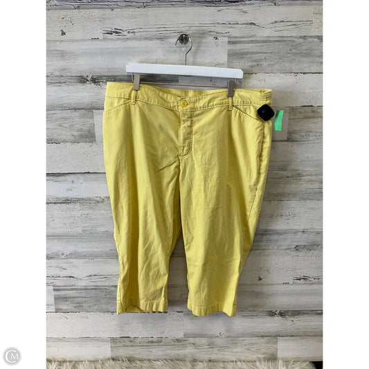 Capris By St Johns Bay In Yellow, Size: 18