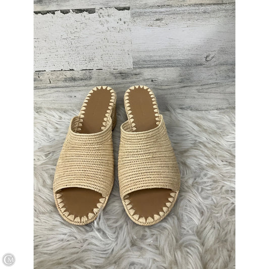 Sandals Heels Block By Carrie Forbes In Tan, Size: 8