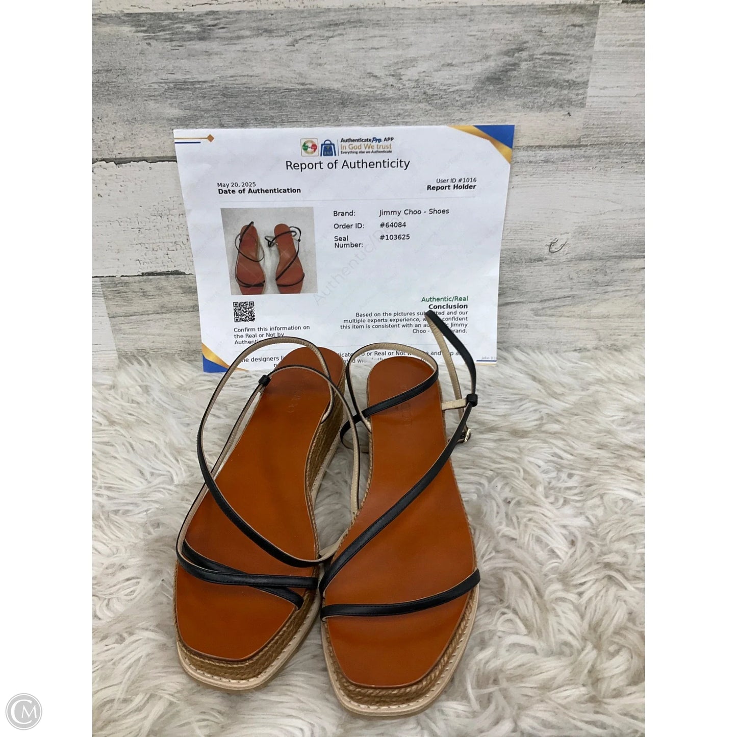 Sandals Luxury Designer By Jimmy Choo In Black, Size: 8.5