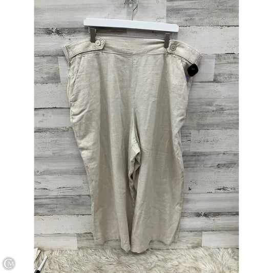 Pants Wide Leg By Croft And Barrow In Tan, Size: 20