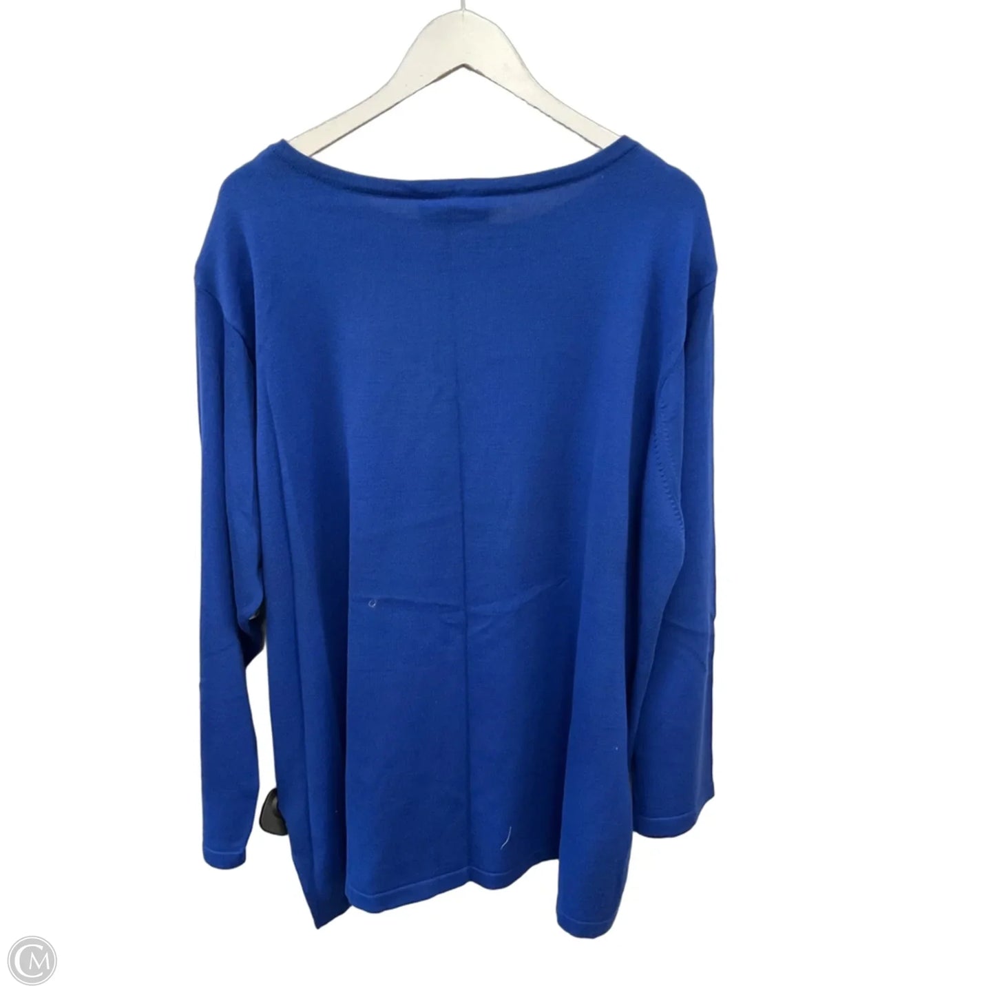 Sweater By Bob Mackie Qvc In Blue, Size: 3x
