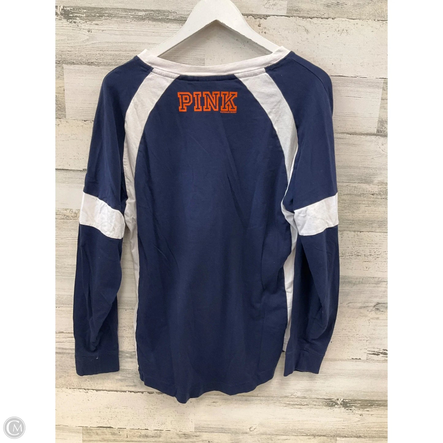Athletic Top Long Sleeve Crewneck By Pink In Navy, Size: M