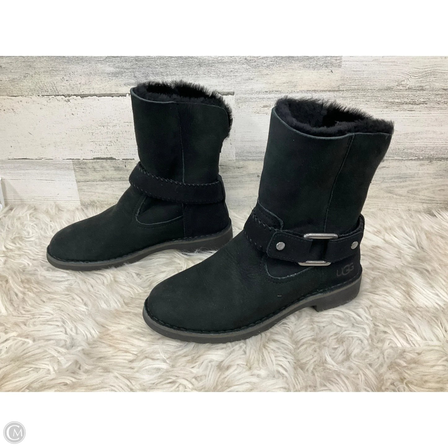 Boots Designer By Ugg In Black, Size: 7