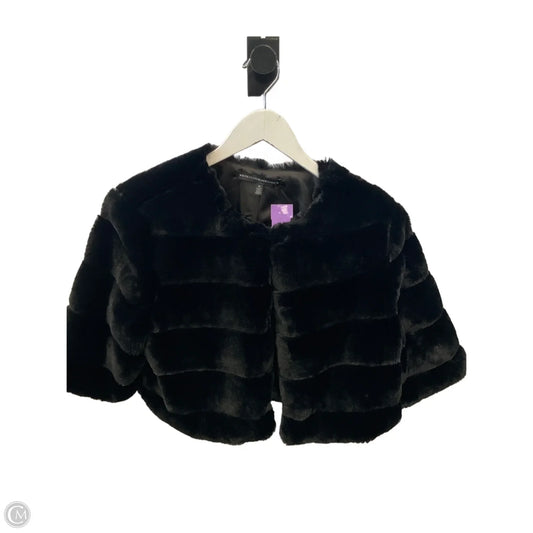 Jacket Faux Fur & Sherpa By White House Black Market In Black, Size: M