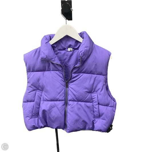 Vest Puffer & Quilted By Double Zero In Purple, Size: L