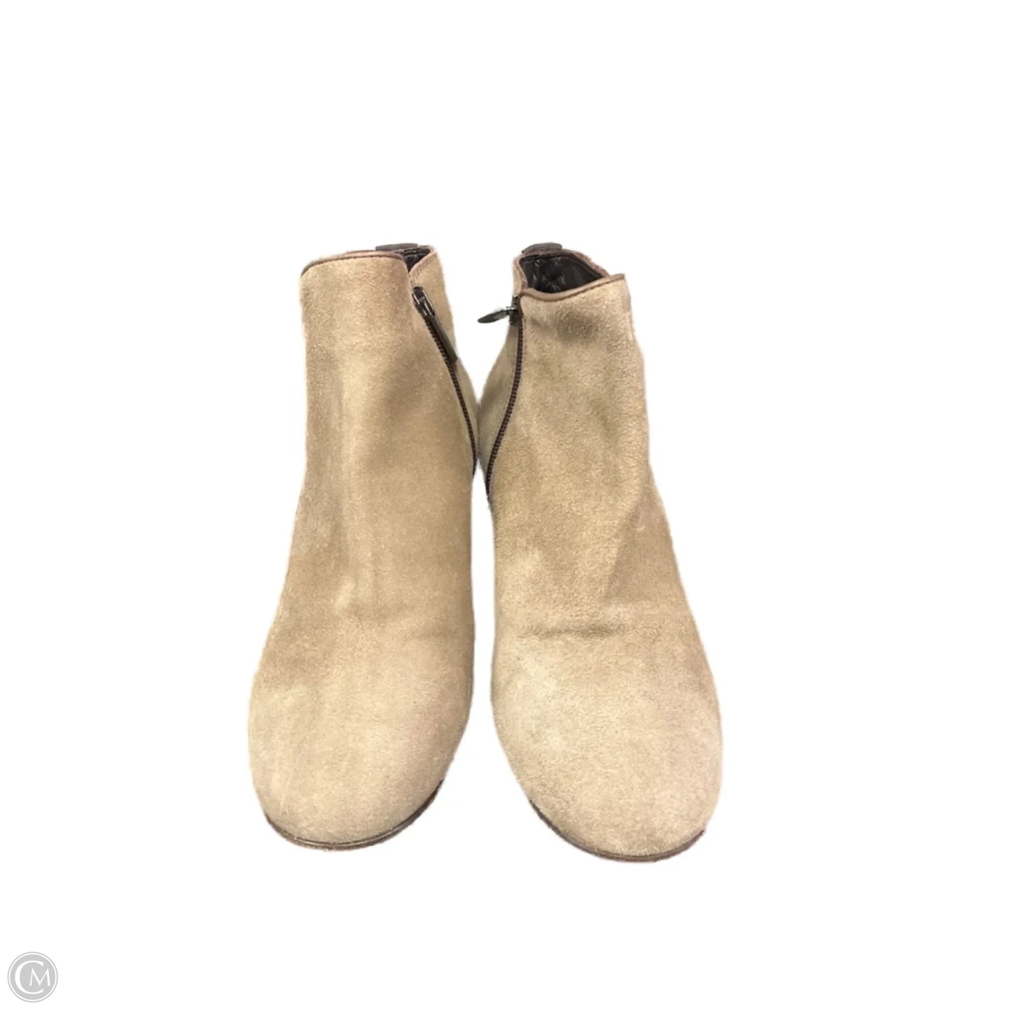 Boots Ankle Heels By Clothes Mentor In Tan, Size: 8.5