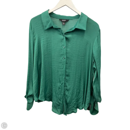Top Long Sleeve By Simply Vera In Green, Size: Xl