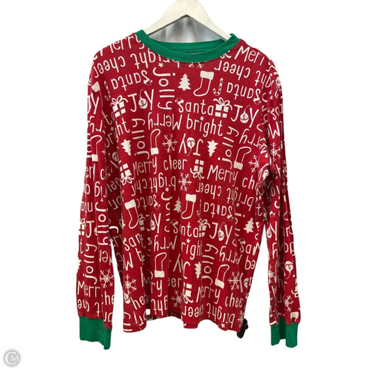 Pajamas 2pc By Clothes Mentor In Red & White, Size: Xxl