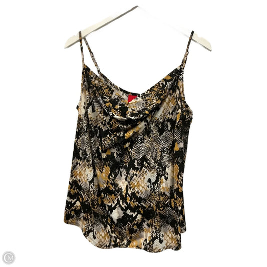 Top Sleeveless By Jennifer Lopez In Black & Gold, Size: M