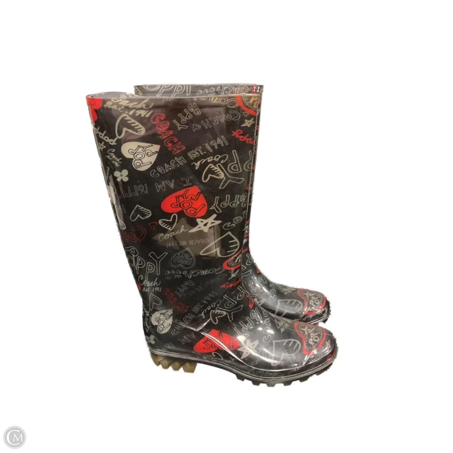 Boots Designer By Coach In Black, Size: 6