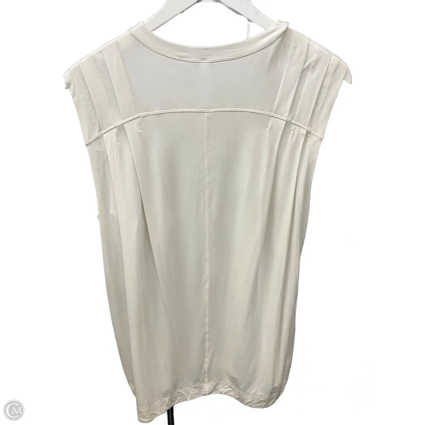 Athletic Top Short Sleeve By Lululemon In Cream, Size: 4
