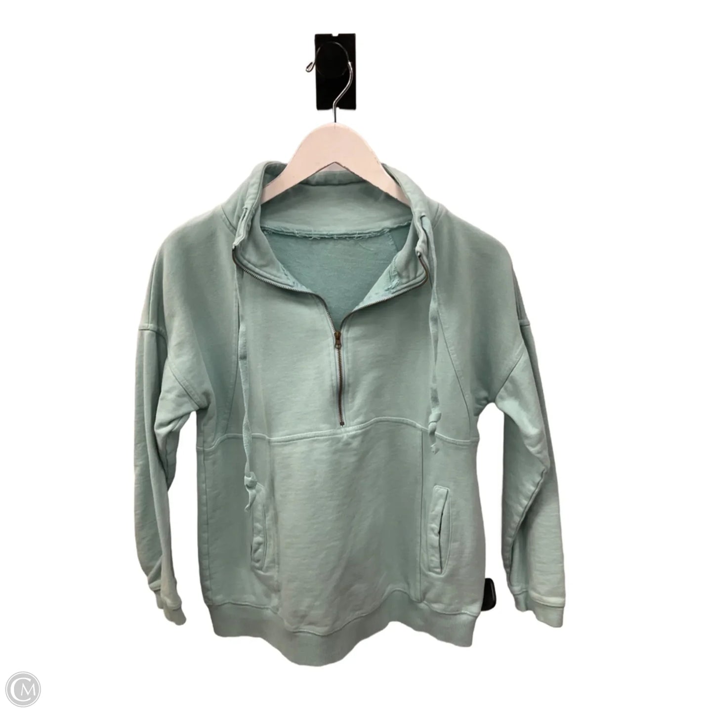 Sweatshirt Collar By Clothes Mentor In Aqua, Size: S
