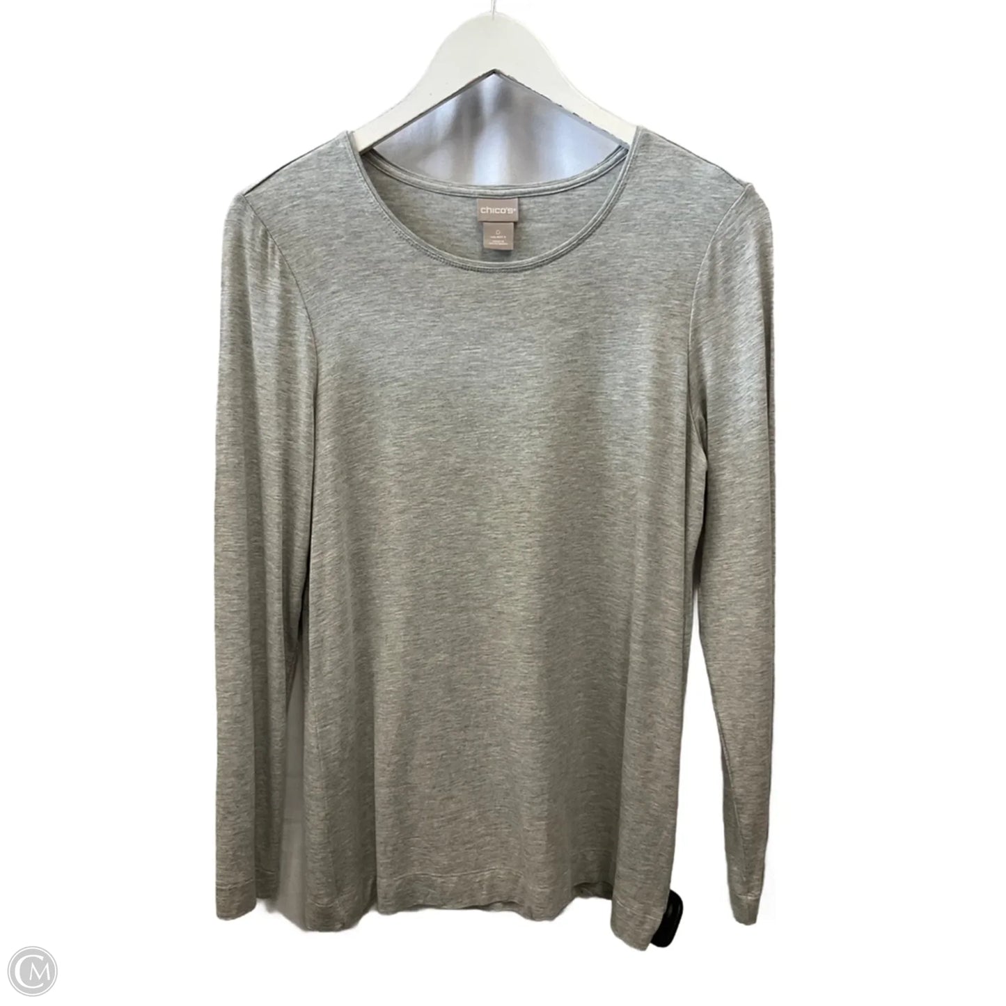 Top Long Sleeve By Chicos In Grey, Size: S