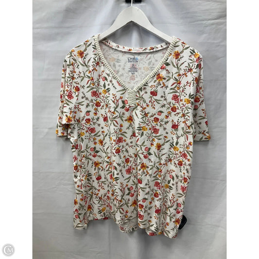 Top Short Sleeve By Croft And Barrow In Multi-colored, Size: Xl