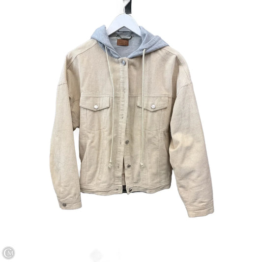 Jacket Shirt By Pol In Tan, Size: M