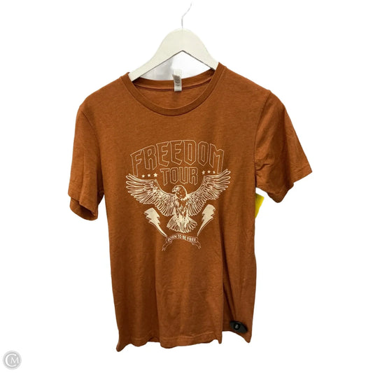 Top Short Sleeve By Bella + Canvas In Orange, Size: M