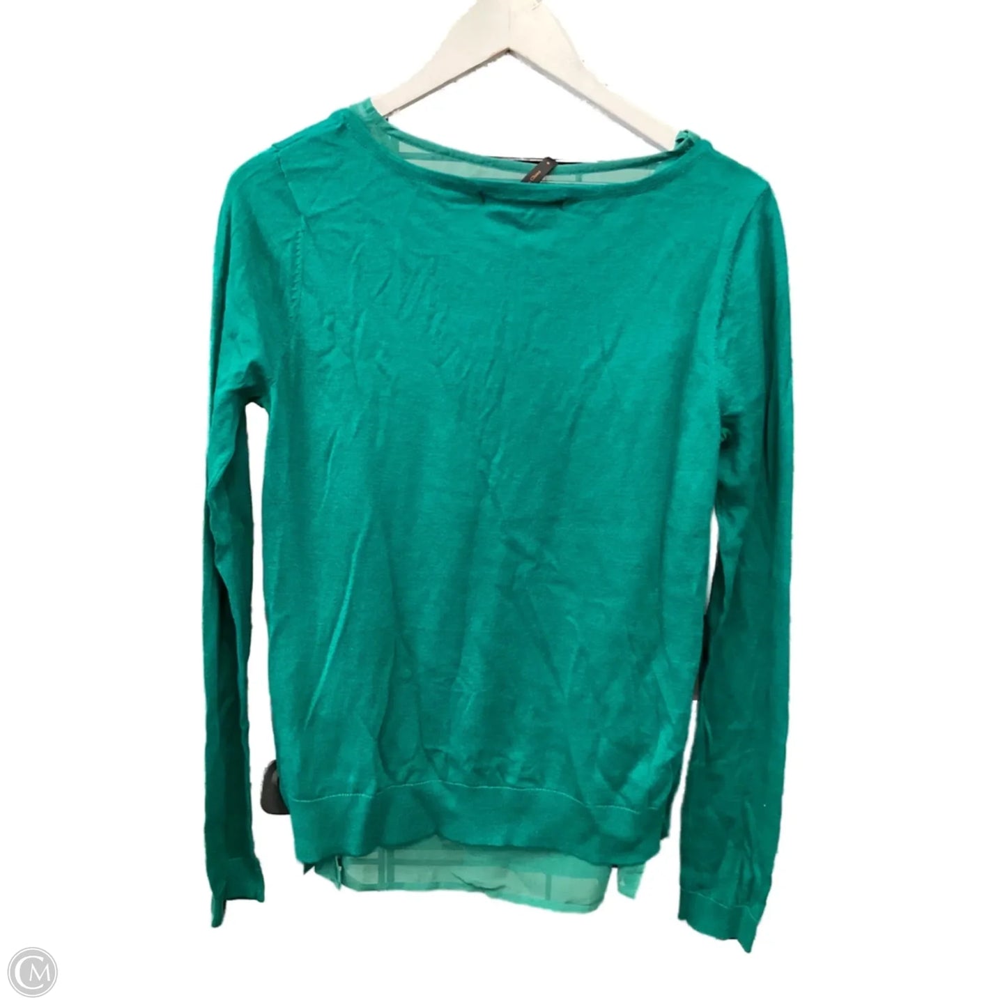 Top Long Sleeve By Bcbg In Green, Size: M